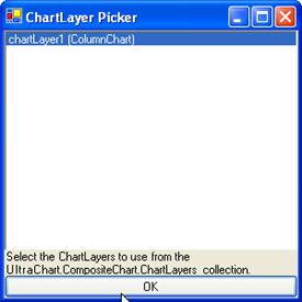 The ChartLayer Picker dialog that appears when you selected the ellipsis next to the ChartLayers property in the Legend Collection editor.