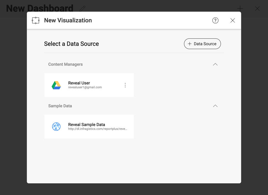 Google Drive account in your data sources list