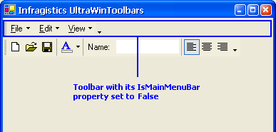 example of ultratoolbarsmanager standard toolbar