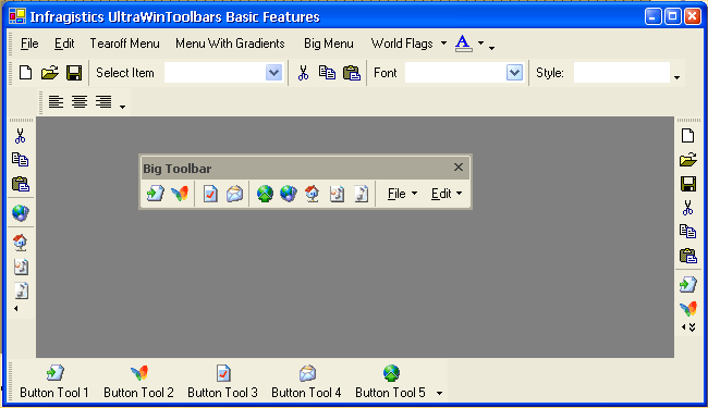 example of ultratoolbarsmanager floating toolbar