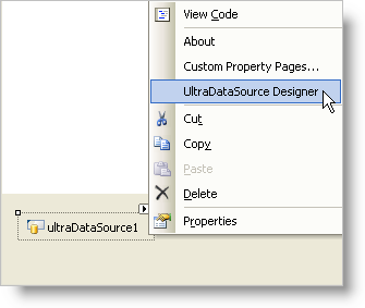 Shows how to launch the windatasource designer