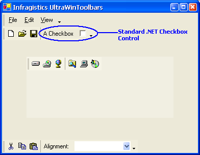 example of ultratoolbarsmanager controlcontainer tool