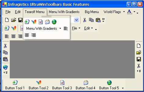 example of ultratoolbarsmanager popupmenu tool toolbar popupstyle