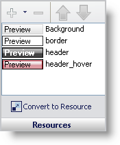 Image of resource pane with resource previews