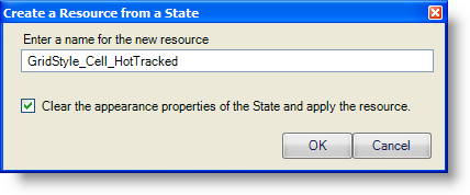 The Create a Resource from a State dialog.