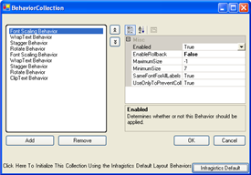 Shows the Behavior Collection editor you get at design time in Visual Studio.