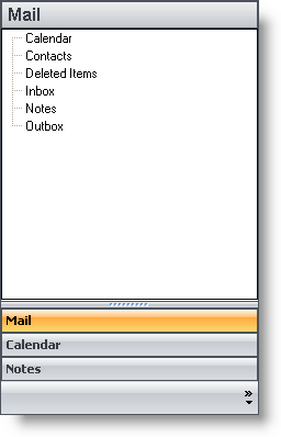 ultraexplorerbar in outlooknavigationpane style with office 2007 viewstyle applied