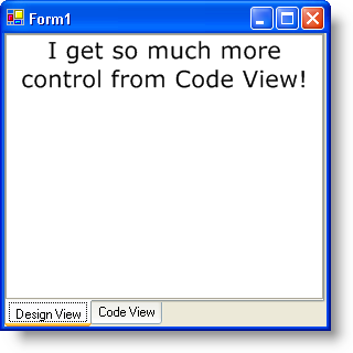 switching between design view and code view using ultraformattedtexteditor