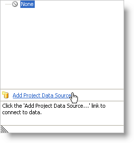 datasource add project data source drop down