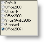 apply the office 2007 style to ultraoptionset