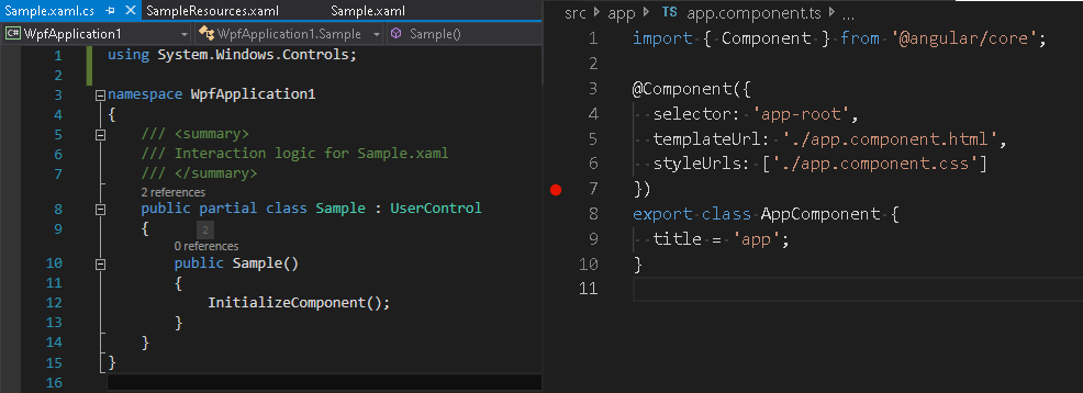 Component Code Behind