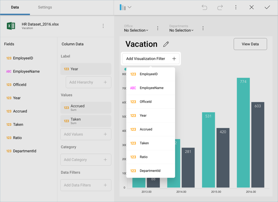 VisualizationQuickFilterSample_All