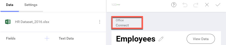 Connecting to a dashboard filter in the visualization editor