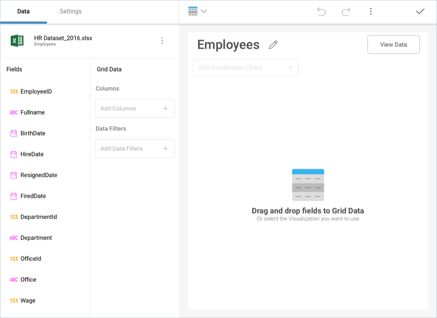 dashboards first visualization in the visualization editor