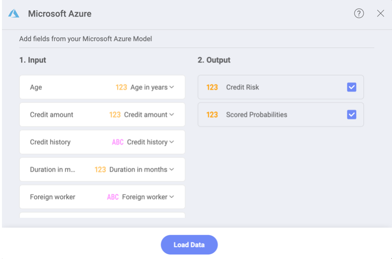Azure Machine Learning in Reveal - Infragistics Reveal™ Help