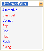 shows wincomboeditor items have had there appearance changed