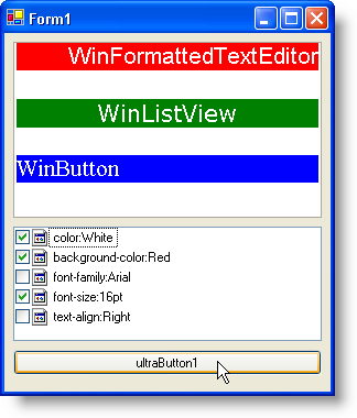 clearing specific styles from formatted text in ultraformattedtexteditor
