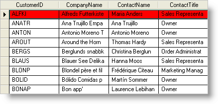 highlight a selected row with background color in ultragrid