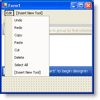 completed toolbar