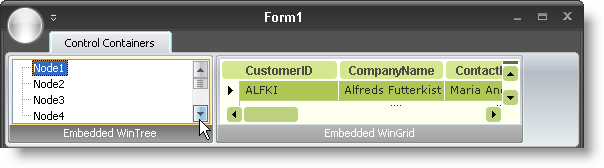 controlcontainer tool now works inside the ribbon