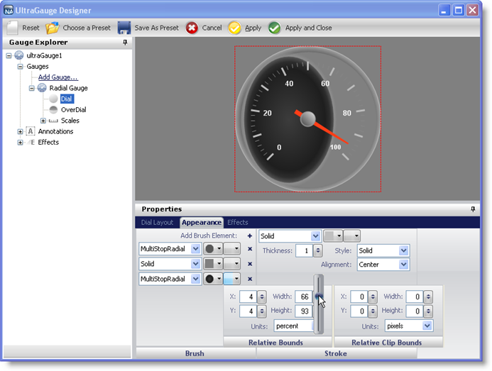 ultragauge's new relativebounds designer editor