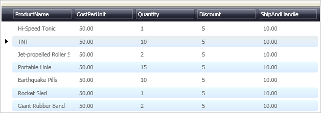 xamdatagrid with multiple records selected