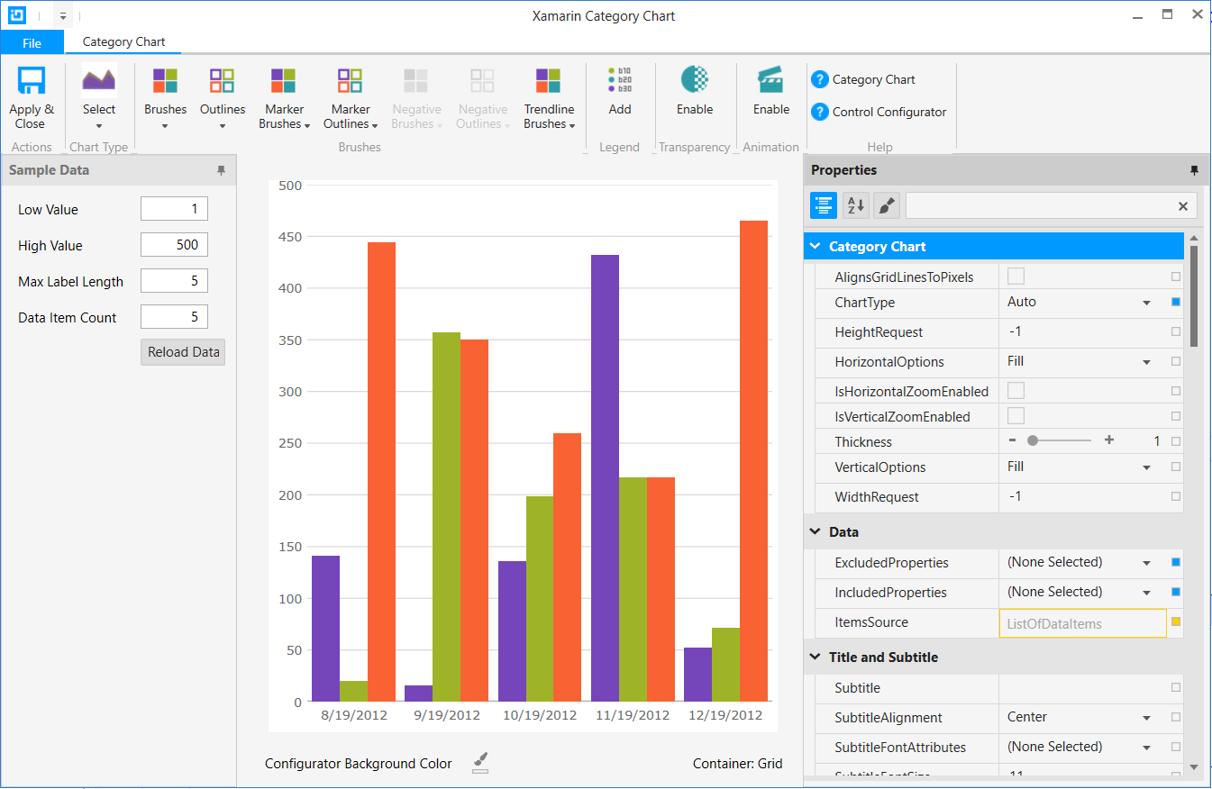 Category Chart Screenshot