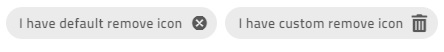 Remove icons